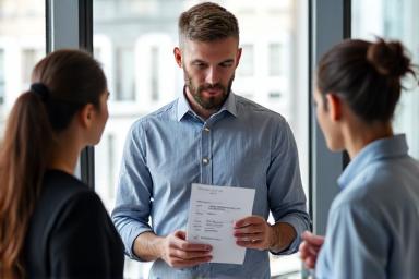 Grupo de profesionales colaborando en una sesión de entrenamiento de liderazgo