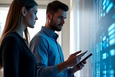 Personas analizando gráficos de rendimiento y datos